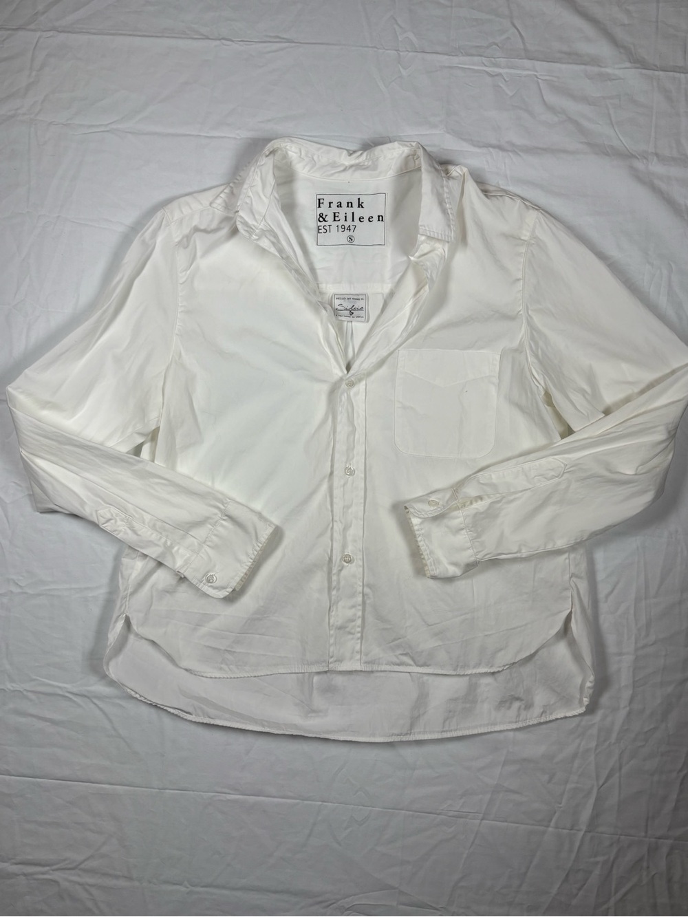 Frank & Eileen Silvio White Button-Up Shirt